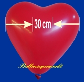 Herzluftballon aus Latex mit 30 cm Durchmesser